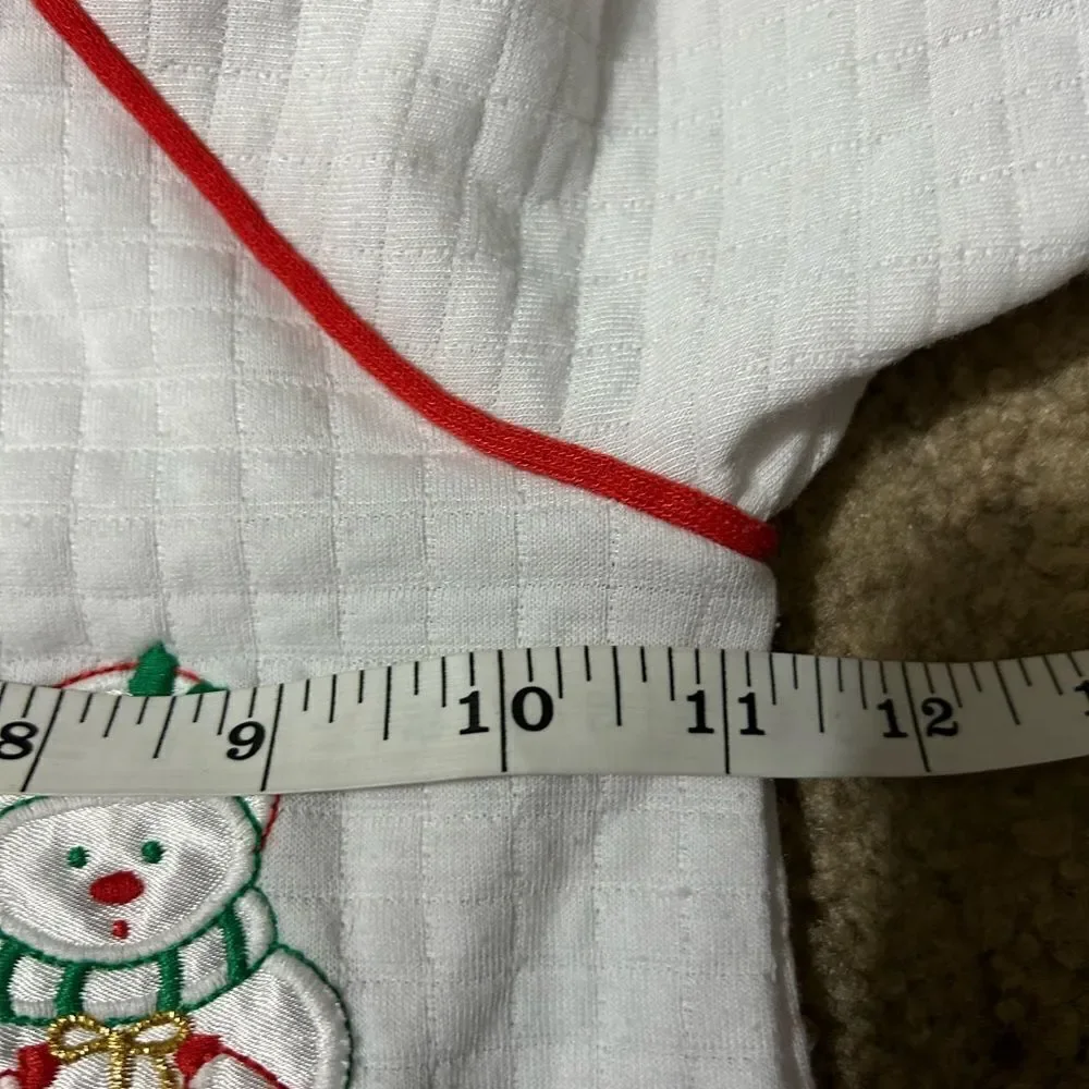 Vintage 80s Baby’s First Christmas Embroidered Footie Onesie